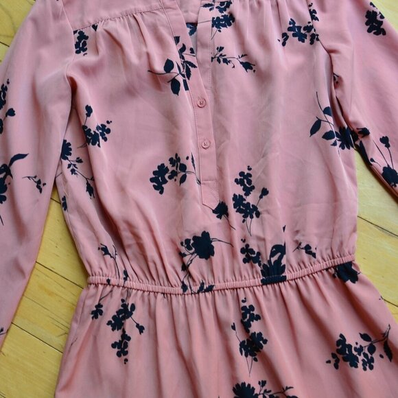 Joie Pink Acey Floral Long Sleeve Dress Size XS - Picture 4 of 12